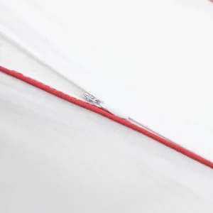 Pościel Cherrine Bawelniana W Wisnie Z Czerwona Lamowka 140X200 Cm + 1*50X60 Cm