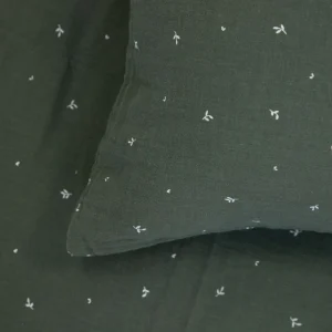 Pościel Cordelia Muslinowa W Listki 160X200 + 2*50X60 Cm