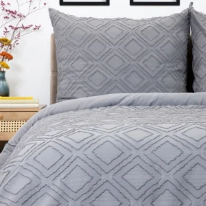 Pościel Faimes Z Mikrofibry Szara Z Przeszyciami 200X220 Cm