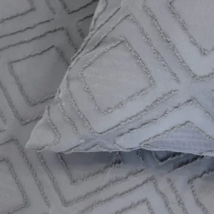 Pościel Faimes Z Mikrofibry Szara Z Przeszyciami 200X220 Cm