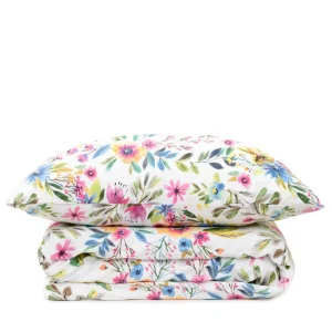Pościel Floral Z Mikrofibry W Kolorowe Kwiatki 140X200 Cm + 1*70X80 Cm