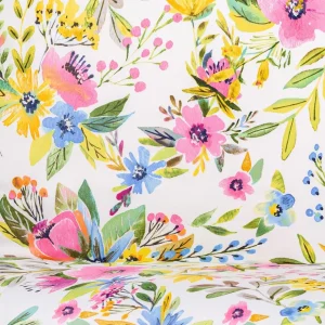 Pościel Floral Z Mikrofibry W Kolorowe Kwiatki 160X200 Cm