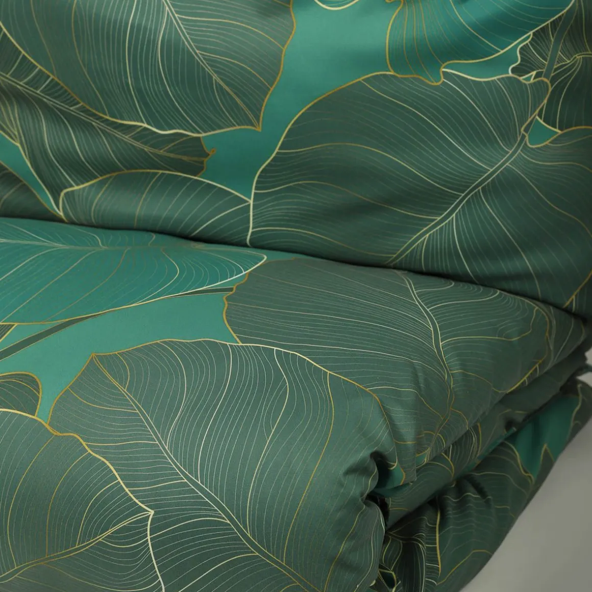 pociel_gallo_z_mikrofibry_2-1.webp Pościel Gallo Z Mikrofibry Zielona W Liscie 160X200 Cm