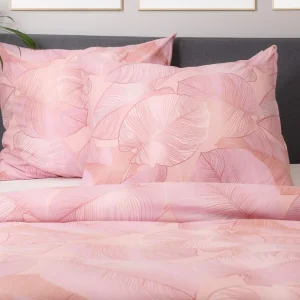 Pościel Gallo Z Mikrofibry Rozowa W Liscie 160X200 Cm