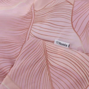 Pościel Gallo Z Mikrofibry Rozowa W Liscie 200X220 Cm