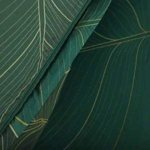 Pościel Gallo Z Mikrofibry Zielona W Liscie 160X200 Cm