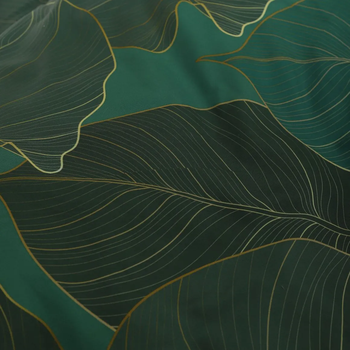 pociel_gallo_z_mikrofibry_7.webp Pościel Gallo Z Mikrofibry Zielona W Liscie 160X200 Cm