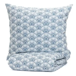 Pościel Haven Bawelniana Biala W Granatowy Wzor 160X200 Cm