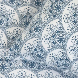 Pościel Haven Bawelniana Biala W Granatowy Wzor 220X200 Cm