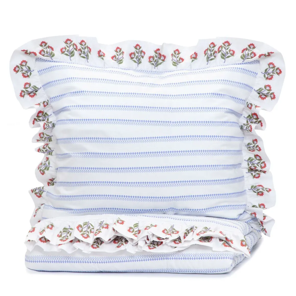 pociel_katina_bawelniana__1-1.webp Pościel Katina Bawelniana W Niebieski Wzor Z Falbanka 220X200 Cm