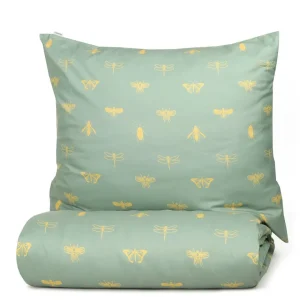 Pościel Luro Z Mikrofibry Oliwkowa W Owady 160X200 Cm