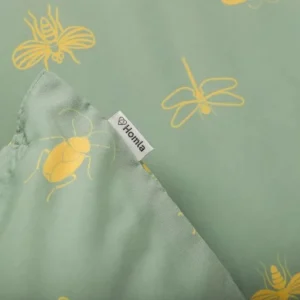 Pościel Luro Z Mikrofibry Oliwkowa W Owady 140X200 Cm + 1*70X80 Cm