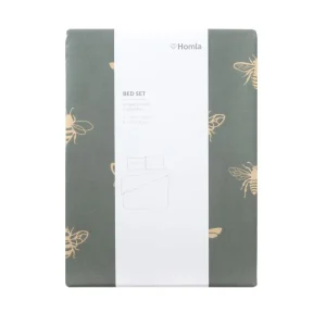 Pościel Luro Z Mikrofibry Oliwkowa W Owady 200X220 Cm