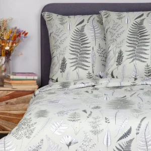 Pościel Milie Z Mikrofibry Zielolna W Liscie Paproci 200X220 Cm