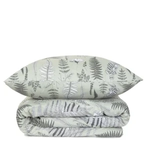 Pościel Milie Z Mikrofibry Zielolna W Liscie Paproci 200X220 Cm