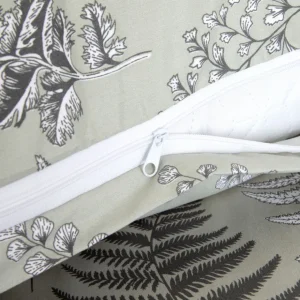 Pościel Milie Z Mikrofibry Zielolna W Liscie Paproci 200X220 Cm