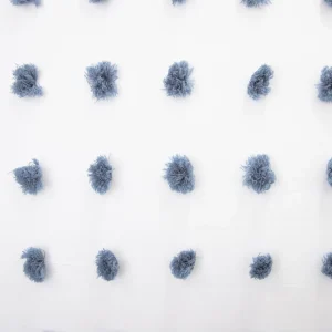 Pościel Nivell Z Mikrofibry Z Niebieskimi Pomponami 200X220 Cm