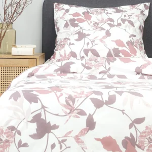 Pościel Rosa Z Mikrofibry W Rozowe Liscie 200X220 Cm