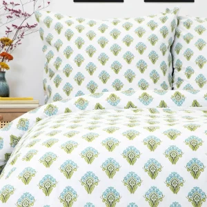 Pościel Timothe Bawelniana W Niebieski Wzor 220X200 Cm