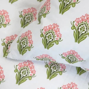 Pościel Timothe Bawelniana W Rozowy Wzor 160X200 Cm