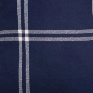 Pościel Vella Flanelowa Niebiesko-Bezowa W Krate 200X220 Cm + 2 X 50X60 Cm