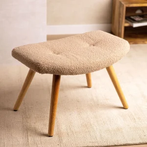 PodNożek Moss Teddy Boucle W Tkaninie Teddy 61X41X38 Cm