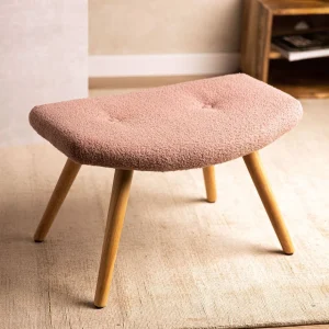 PodNożek Moss Teddy Boucle W Tkaninie Teddy 61X41X38 Cm