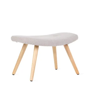 PodNożek Moss Teddy Boucle W Tkaninie Teddy Jasno 61X41X38 Cm