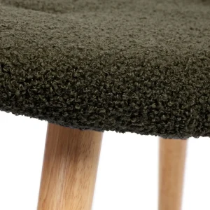 PodNożek Moss Teddy Boucle W Tkaninie Teddy Zielony 61X41X38 Cm