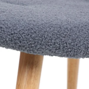 PodNożek Moss Teddy Boucle W Tkaninie Teddy Granatowy 61X41X38 Cm