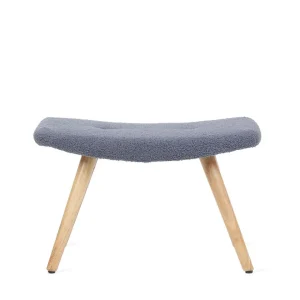 PodNożek Moss Teddy Boucle W Tkaninie Teddy Granatowy 61X41X38 Cm