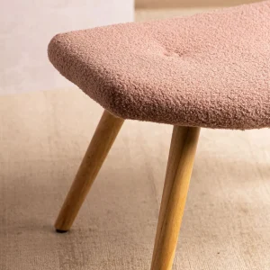 PodNożek Moss Teddy Boucle W Tkaninie Teddy 61X41X38 Cm