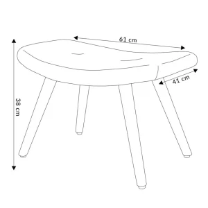 PodNożek Moss Welurowy 61X41X38 Cm