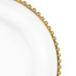 Podstawka Golden Rant Pod Talerz Ze Zlota Obwodka Kulki 33Cm