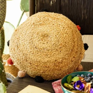 Poduszka Celia Jutowa Z Pomponami 38 Cm