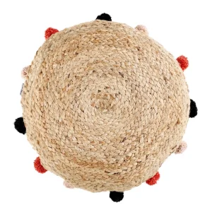 Poduszka Celia Jutowa Z Pomponami 38 Cm