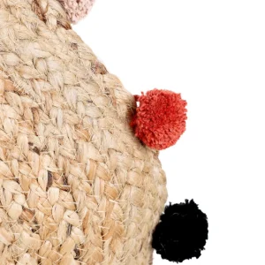 Poduszka Celia Jutowa Z Pomponami 38 Cm