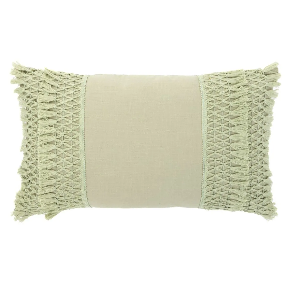 poduszka_doel_pistacjowa__0.webp Poduszka Doel Pistacjowa Z Fredzlami 30X50 Cm