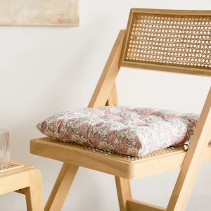 Poduszka Na Krzeslo Aldra Pikowana W Kwiatowy Wzor 40X40