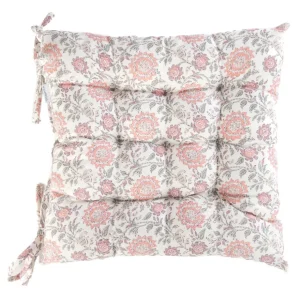 Poduszka Na Krzeslo Aldra Pikowana W Kwiatowy Wzor 40X40