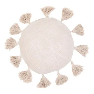 Poduszka Tonne Okragla Bawelniana Z Fredzlami 40 Cm