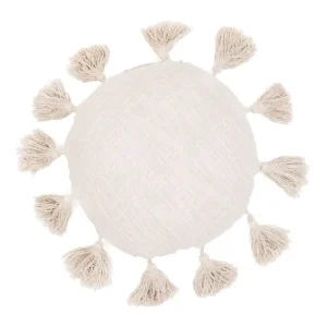 Poduszka Tonne Okragla Bawelniana Z Fredzlami 40 Cm