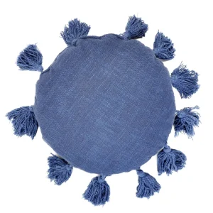 Poduszka Tonne Okragla Bawelniana Z Fredzlami 40 Cm