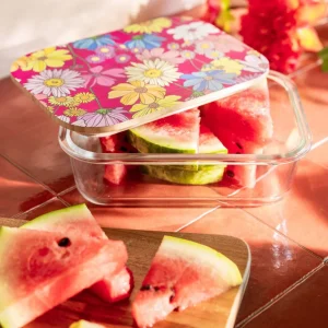 Pojemnik Bambou Summer Z Bambusowa Pokrywka W Kwiaty 1,05 L