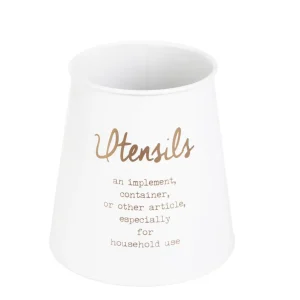 Pojemnik Escille Na Sztućce Bialy 14X14 Cm