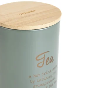 Pojemnik Escille Z Drewniana Pokrywka Na Herbatę 14X8 Cm