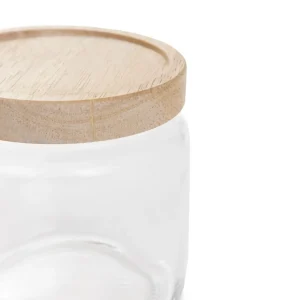 Pojemnik Nesta Na Waciki Z Bambusowa Pokrywka 10X10,5X10 Cm