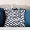 Poszewka Altara W Romby Z Fredzlami Granatowa 45X45 Cm