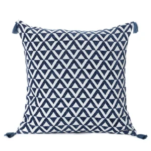 Poszewka Altara W Romby Z Fredzlami Granatowa 45X45 Cm