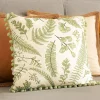 Poszewka Ervas Ecru Z Motywem Roslinnym 45X45 Cm